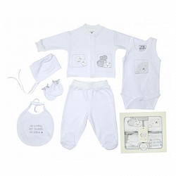 Набор одежды для детей Fimbaby 200074 от 0 до 6 мес, 6 предметов, 62 размер, белый (Fimbaby, 200074_1) - миниатюра